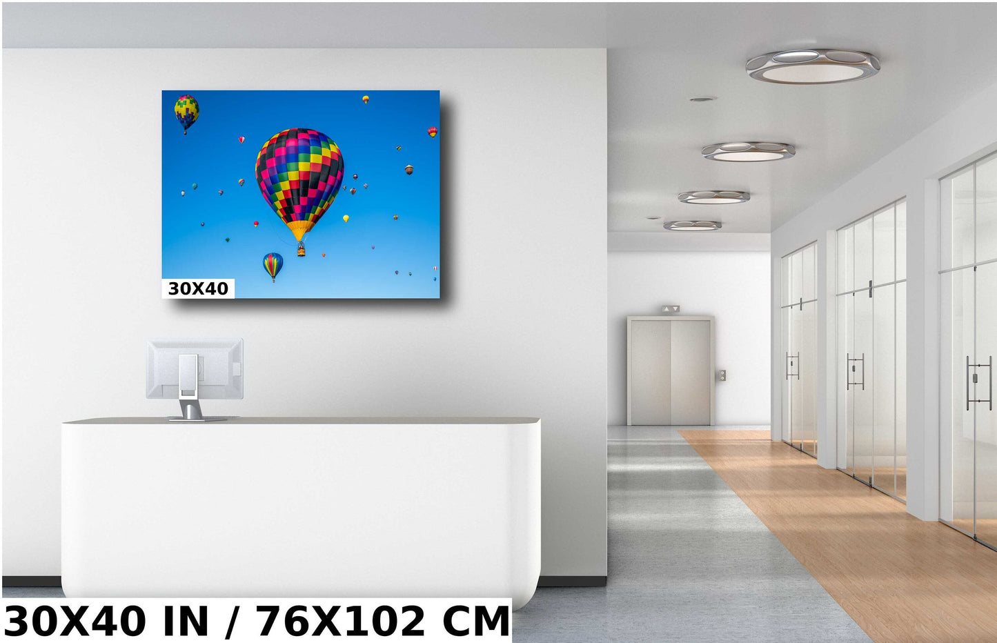 Fiesta in Flight: Hot Air Balloons Dance Above Albuquerque Balloon Festival New Mexico Wall Art Colorful Metal Aluminum Print