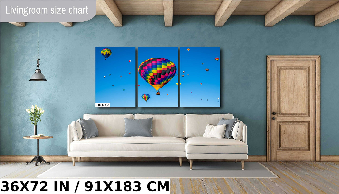 Fiesta in Flight: Hot Air Balloons Dance Above Albuquerque Balloon Festival New Mexico Wall Art Colorful Metal Aluminum Print