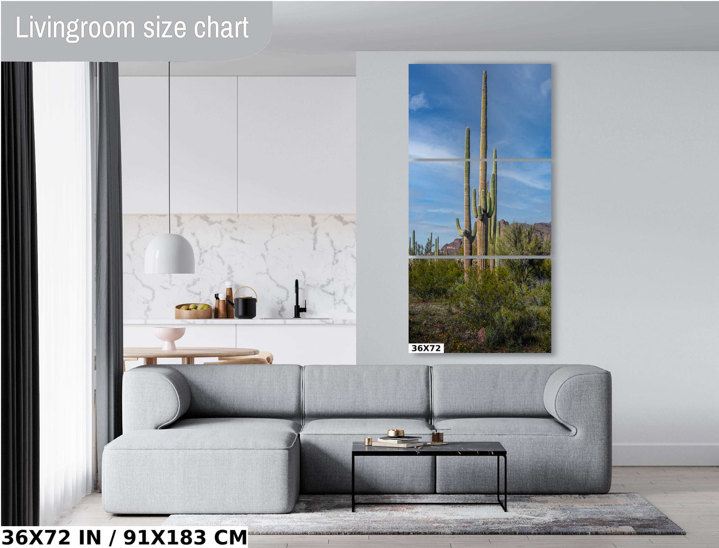 Standing Tall! Saguaro Cacti Standing Tall in Organ Pipe National Monument Metal Canvas Print Wall Art Arizona Desert