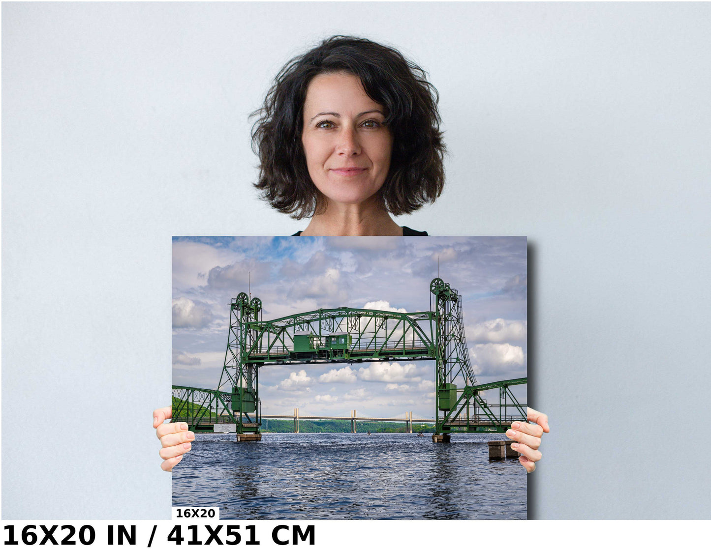 Scenic Crossing: Stillwater Historic Lift Bridge Across St. Croix Bridge Acrylic Canvas Print Minnesota Landscape Wall Art