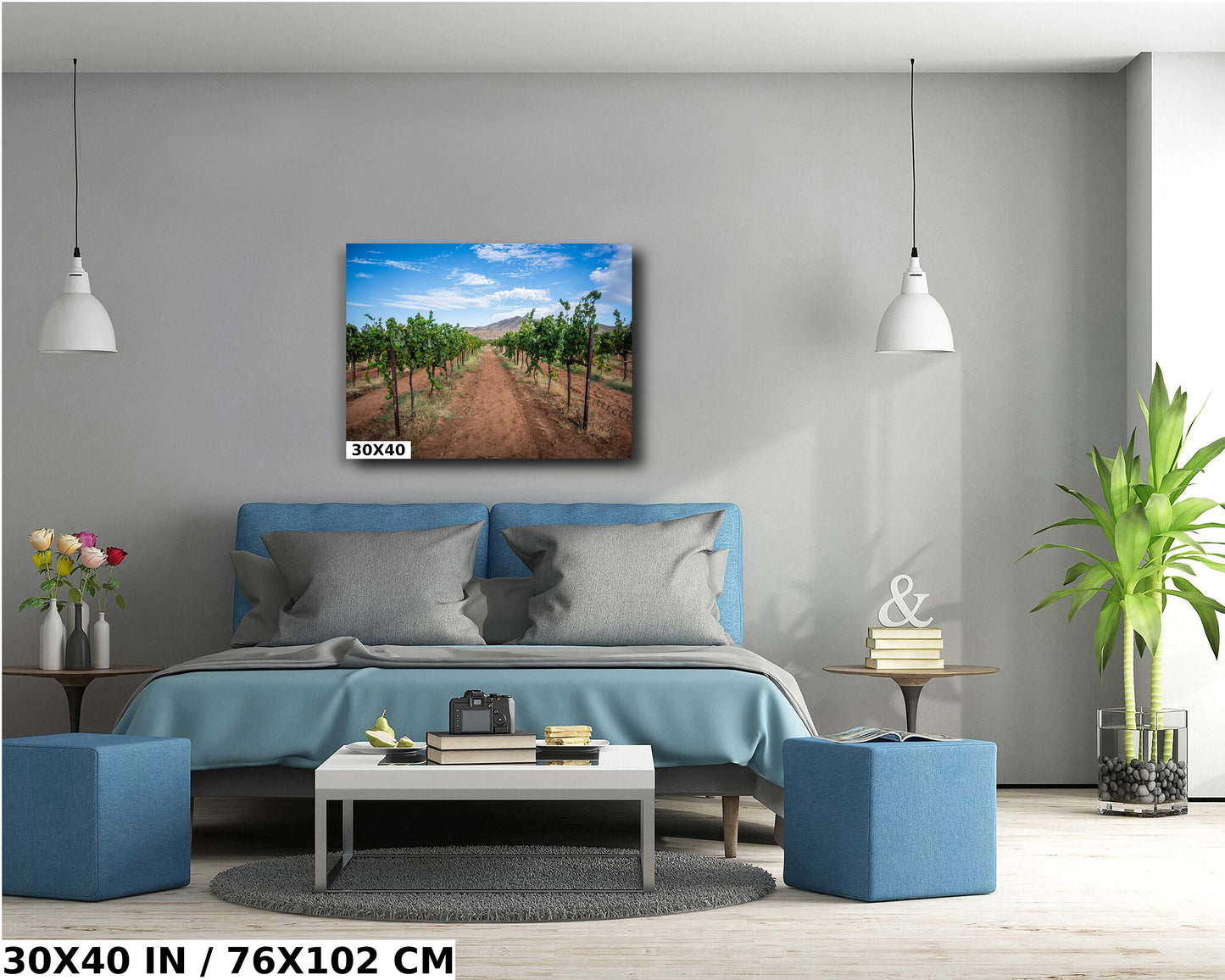 Arizona Wine Country: Coronado Vineyards in the Heart of Willcox Metal Aluminum Print Wall Art Arizona Landscape