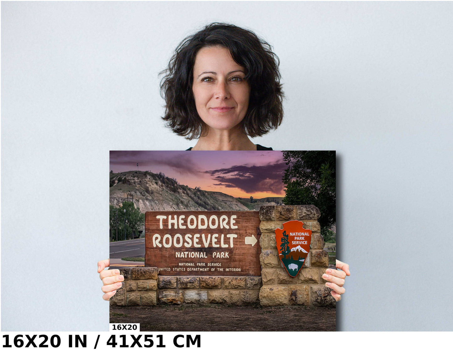 Welcome to Theodore Roosevelt National Park: Medore North Dakota Signage Metal Aluminum Print Wall Art