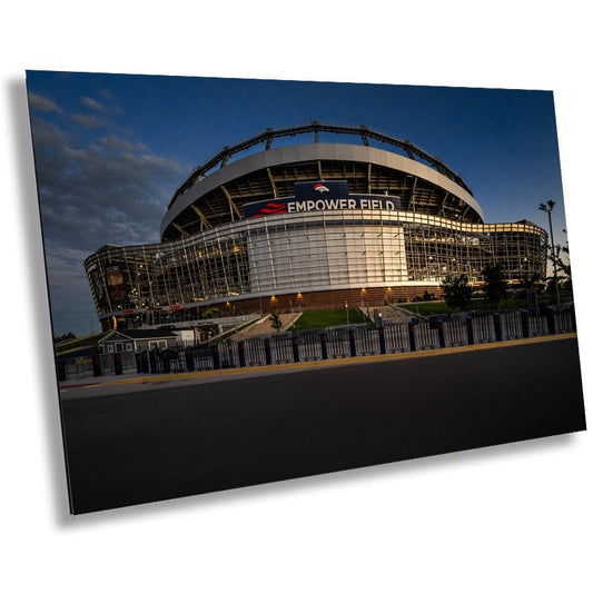 Mile High Majesty: Empower Field at Mile High Stadium in Denver, Colorado Wall Art Metal Acrylic Print Denver Broncos Home Town Home Decor