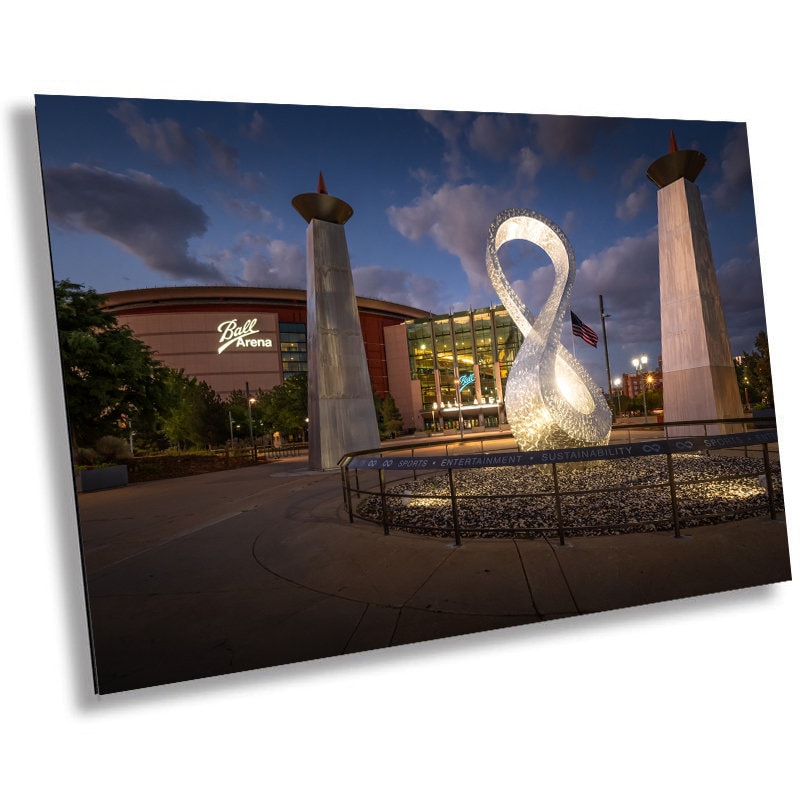 Home of the Avalanch and Nuggets: Ball Arena Monument from the Front Denver, Colorado Wall Art Canvas Print Multi-purpose Indoor Arena