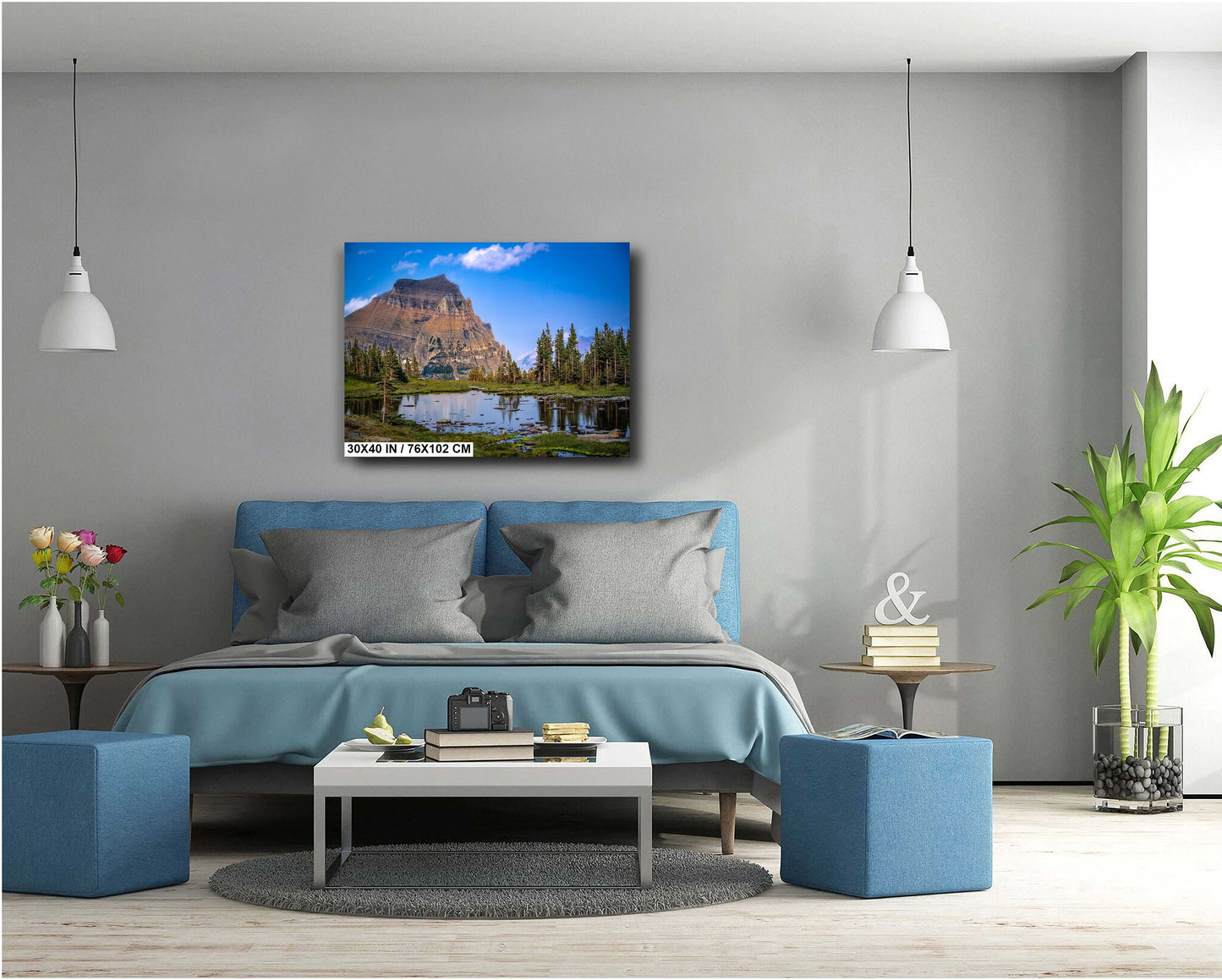 Glacier's Summit: Logan Pass Overlooking Going-to-the-Sun Mountain Glacier National Park Wall Art Metal Acrylic Print Montana Landscape