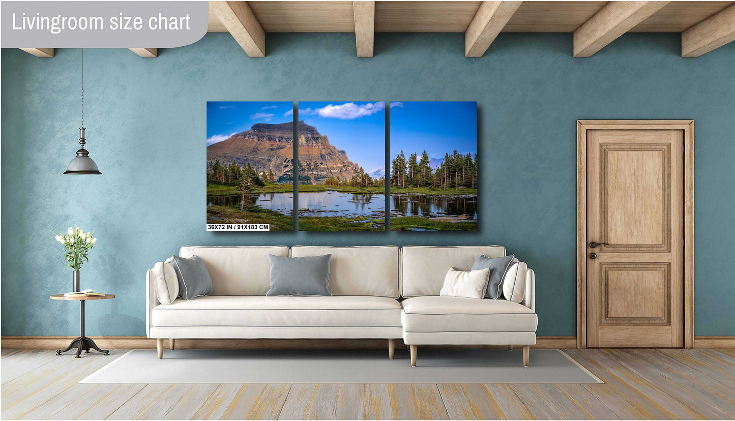 Glacier's Summit: Logan Pass Overlooking Going-to-the-Sun Mountain Glacier National Park Wall Art Metal Acrylic Print Montana Landscape