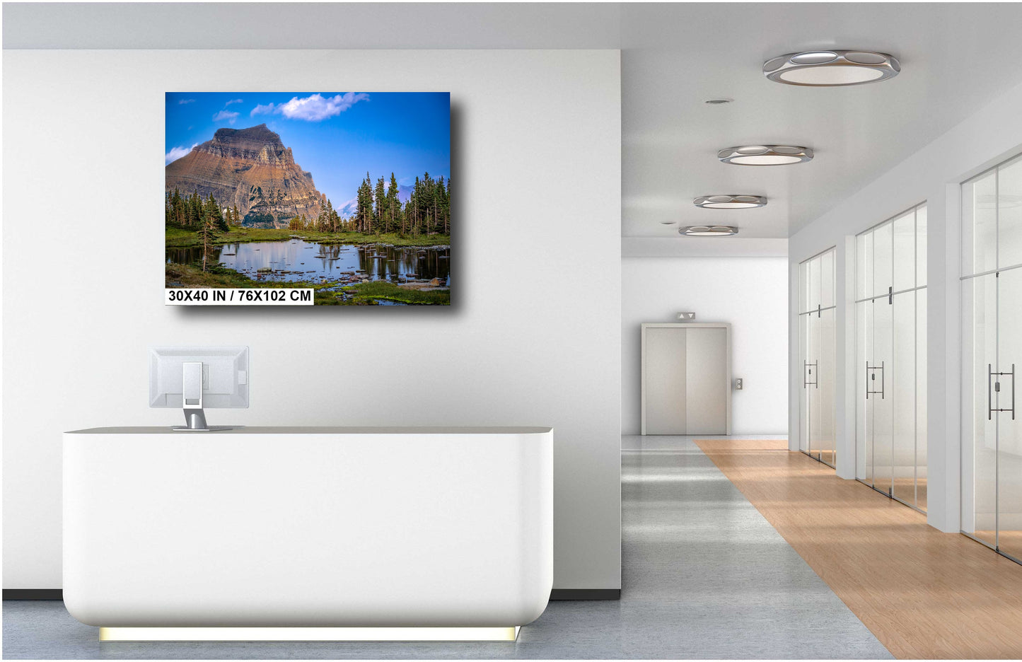 Glacier's Summit: Logan Pass Overlooking Going-to-the-Sun Mountain Glacier National Park Wall Art Metal Acrylic Print Montana Landscape