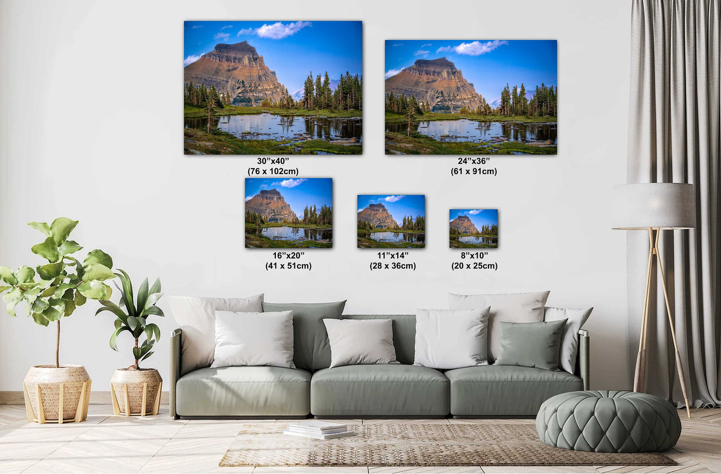 Glacier's Summit: Logan Pass Overlooking Going-to-the-Sun Mountain Glacier National Park Wall Art Metal Acrylic Print Montana Landscape