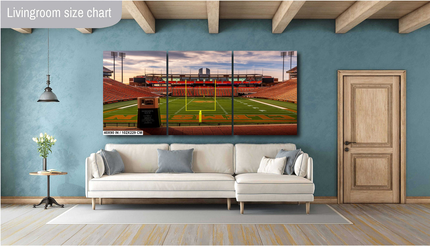 Clemson Tigers Stadium: Iconic Clemson Memorial Stadium Wall Art South Carolina Football Metal Acrylic Print Clemson Tigers Hometown