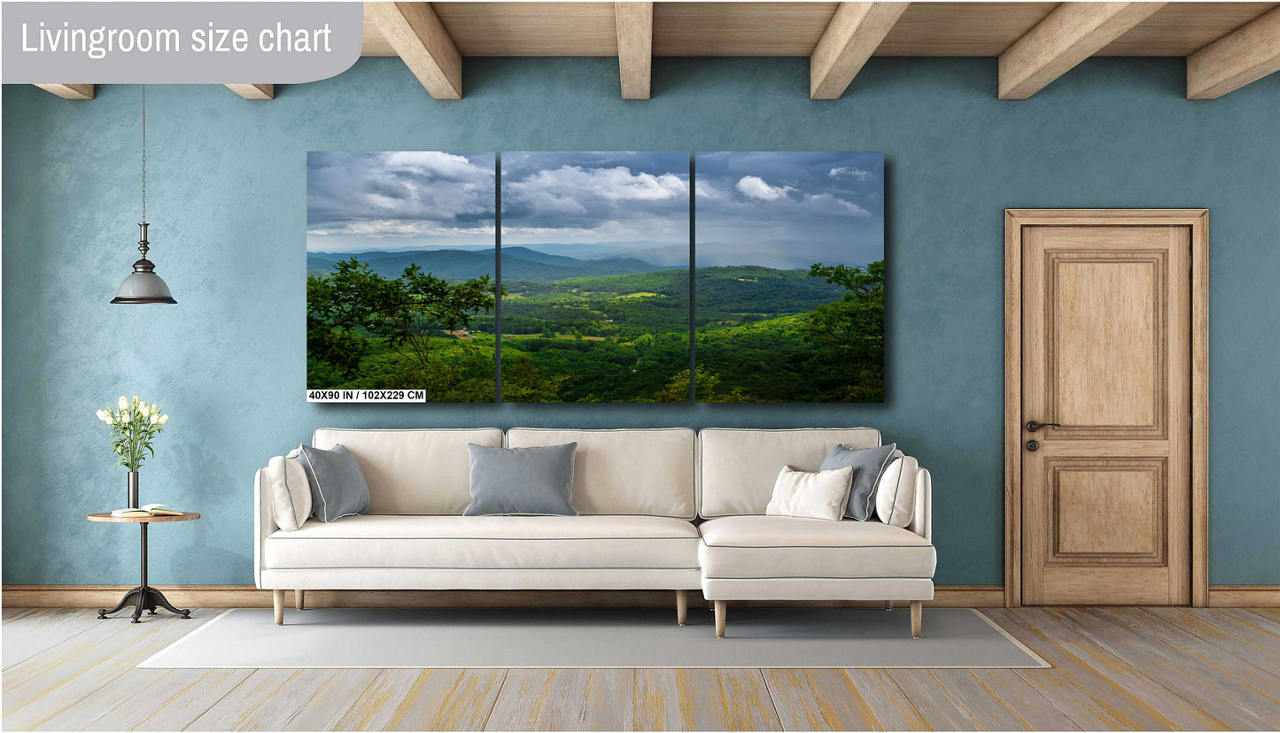 Blue Ridge Beauty: Blue Ridge Mountains of North Carolina Wall Art Print Appalachian Mountains Aluminum/Acrylic/Metal/Canvas Home Decor