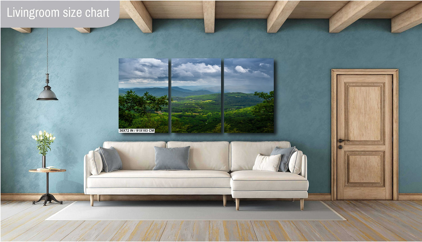 Blue Ridge Beauty: Blue Ridge Mountains of North Carolina Wall Art Print Appalachian Mountains Aluminum/Acrylic/Metal/Canvas Home Decor