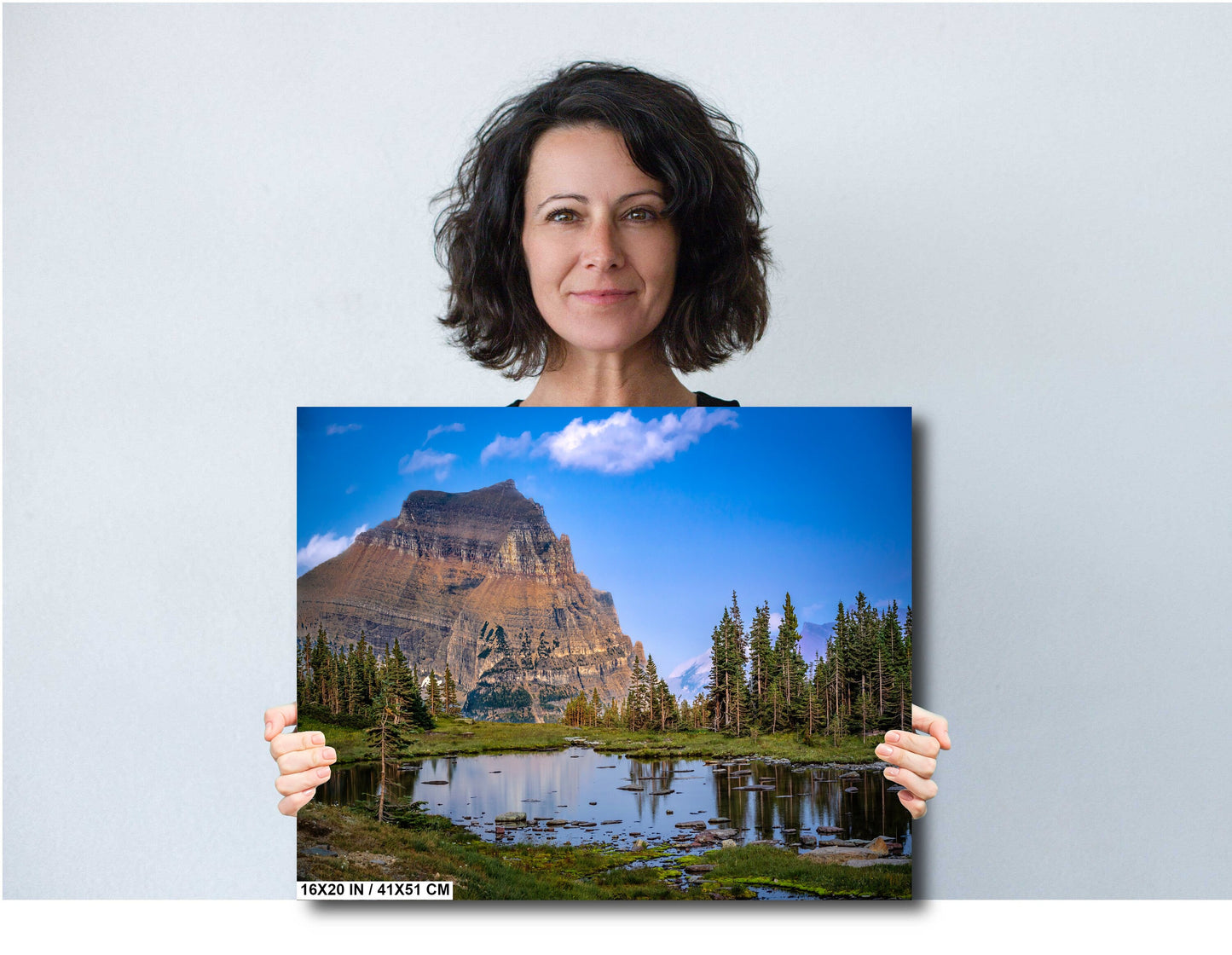 Glacier's Summit: Logan Pass Overlooking Going-to-the-Sun Mountain Glacier National Park Wall Art Metal Acrylic Print Montana Landscape