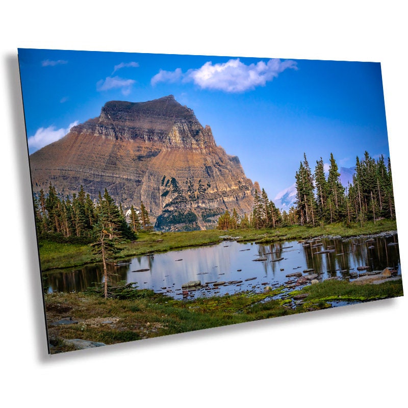 Glacier's Summit: Logan Pass Overlooking Going-to-the-Sun Mountain Glacier National Park Wall Art Metal Acrylic Print Montana Landscape