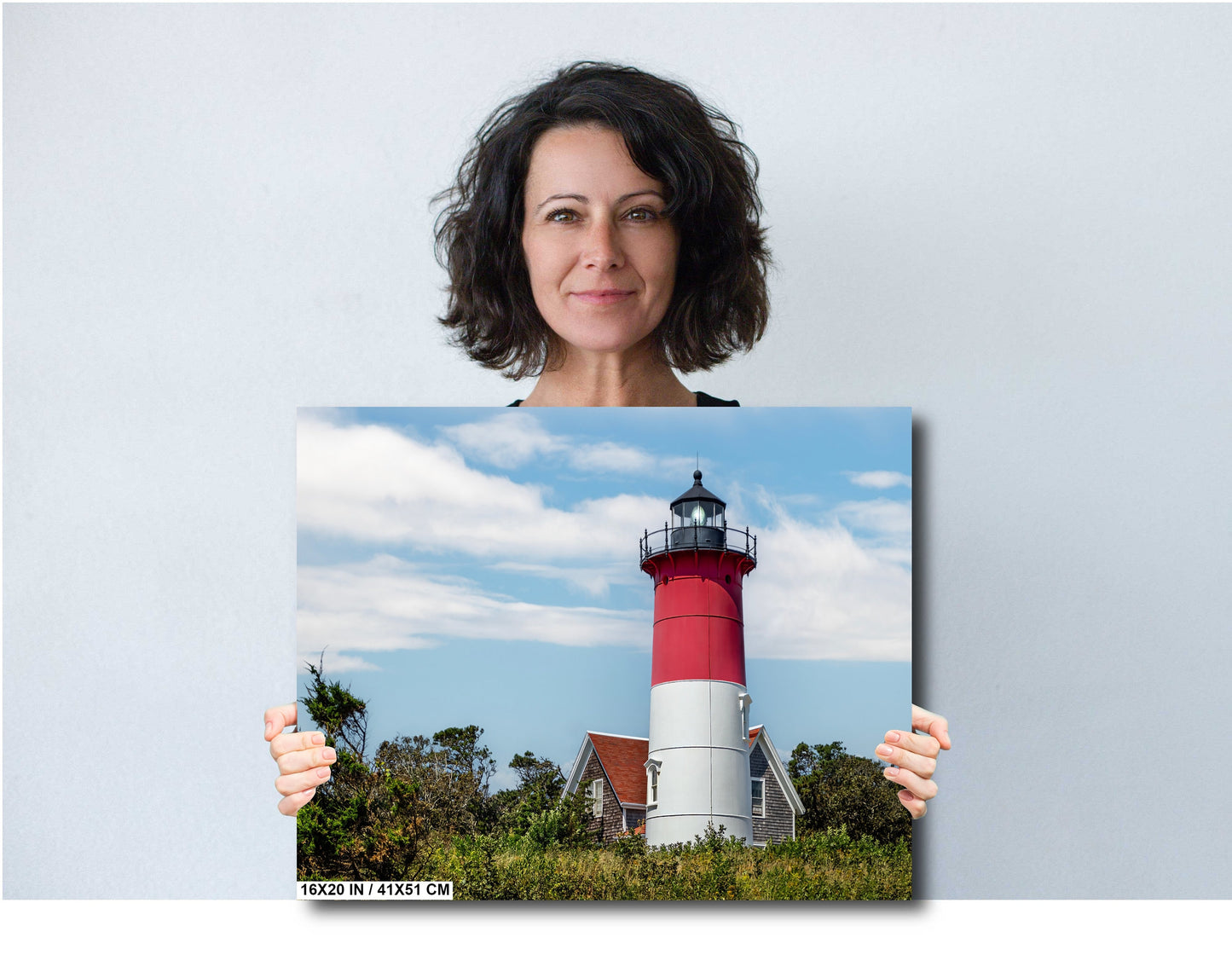 Cape Cod Guiding Light: Nauset Lighthouse, Massachusetts Cape Cod National Seashore Metal Aluminum Print Wall Art Nautical Landscape