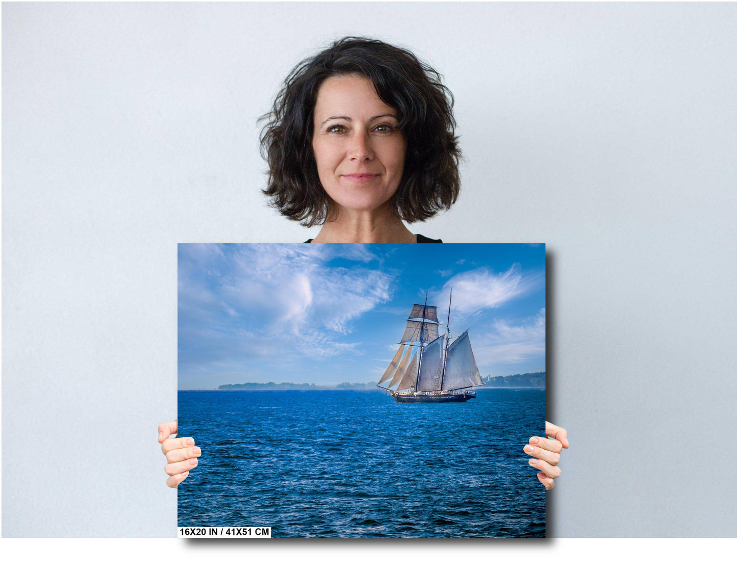 Sailing Past Martha’s Vineyard: Sailboat off Cape Cod's Coast Massachusetts Metal Aluminum Print Wall Art Seascape Photography