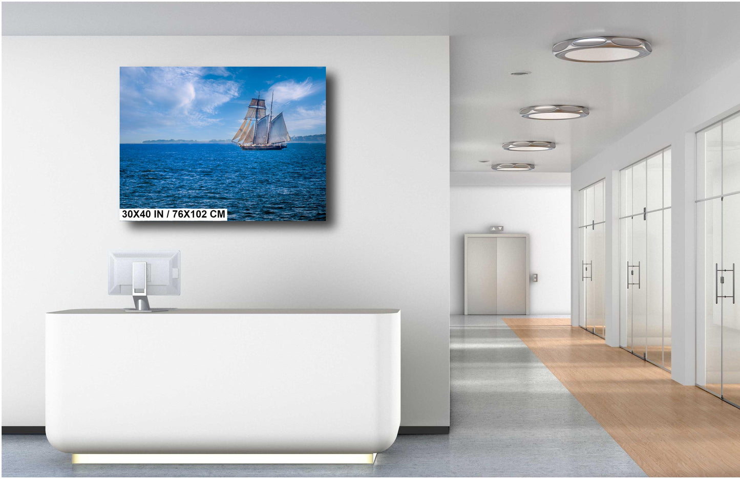 Sailing Past Martha’s Vineyard: Sailboat off Cape Cod's Coast Massachusetts Metal Aluminum Print Wall Art Seascape Photography