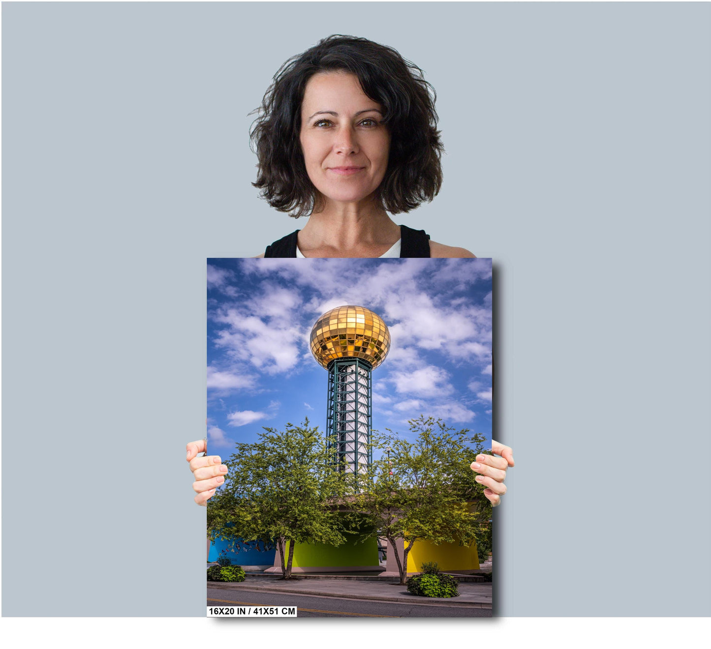 Sunsphere Sky High Marvel: Knoxville World's Fair Park Wall Art Metal Aluminum Print Tennessee Historical Landmark