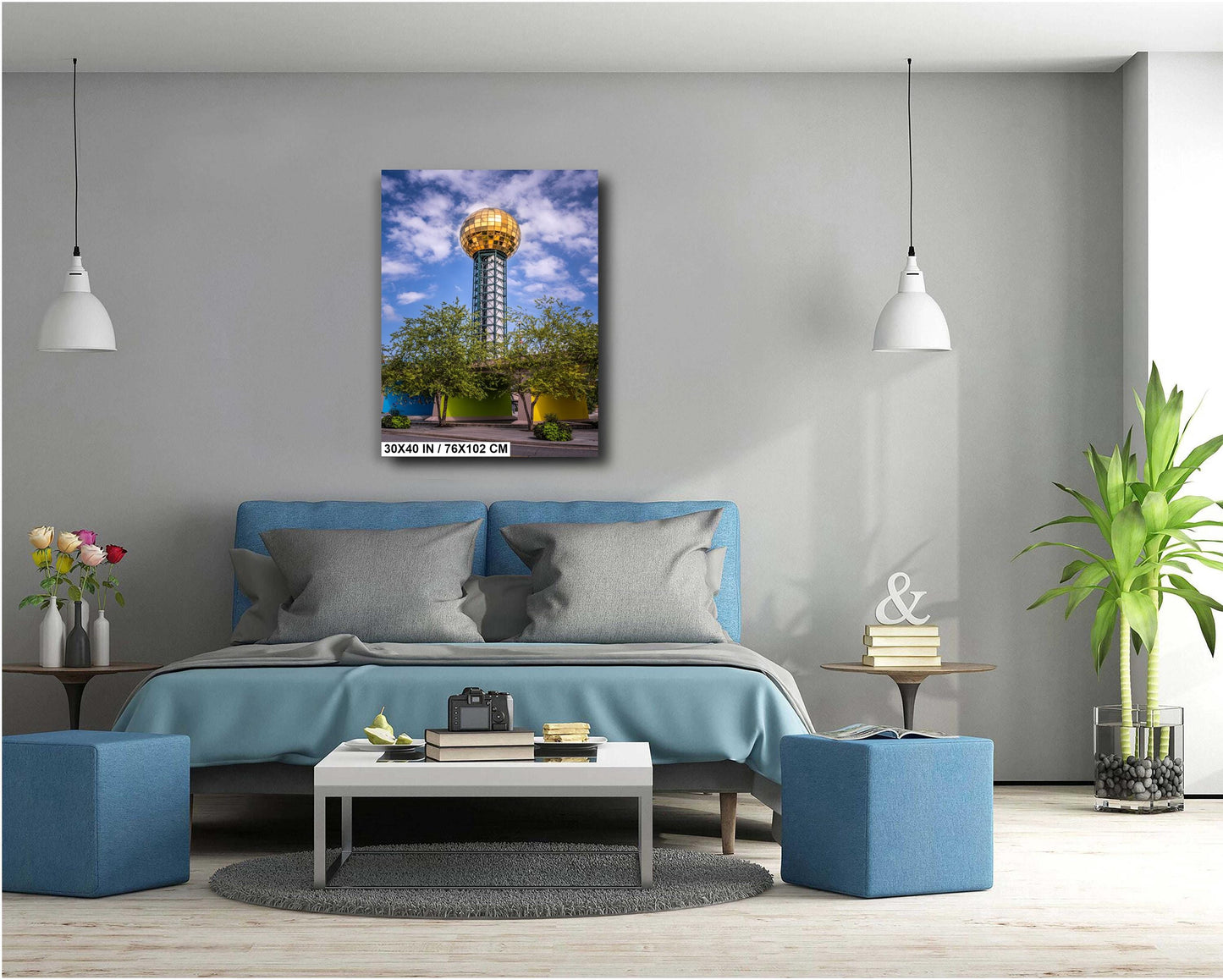 Sunsphere Sky High Marvel: Knoxville World's Fair Park Wall Art Metal Aluminum Print Tennessee Historical Landmark