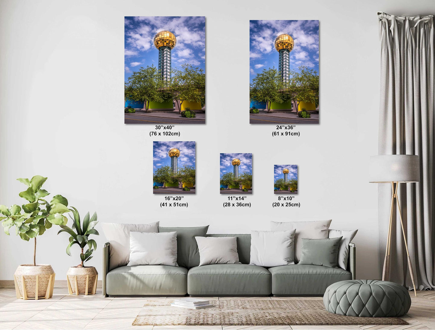 Sunsphere Sky High Marvel: Knoxville World's Fair Park Wall Art Metal Aluminum Print Tennessee Historical Landmark