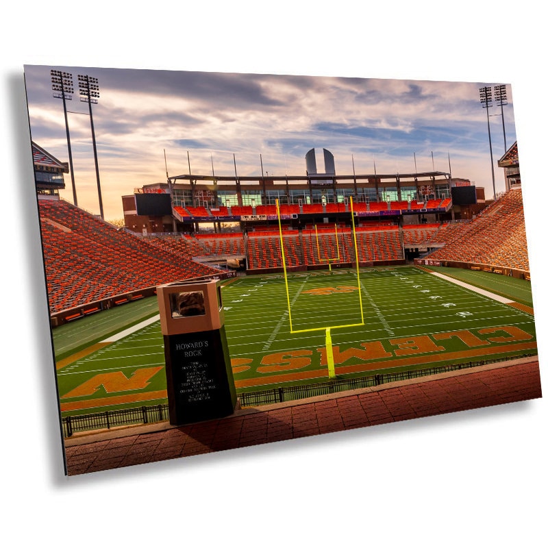 Clemson Tigers Stadium: Iconic Clemson Memorial Stadium Wall Art South Carolina Football Metal Acrylic Print Clemson Tigers Hometown