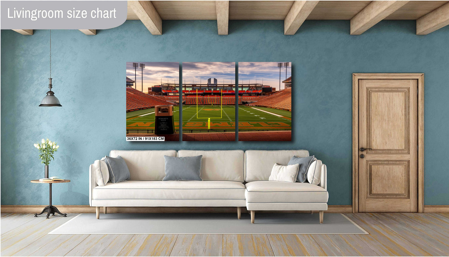 Clemson Tigers Stadium: Iconic Clemson Memorial Stadium Wall Art South Carolina Football Metal Acrylic Print Clemson Tigers Hometown