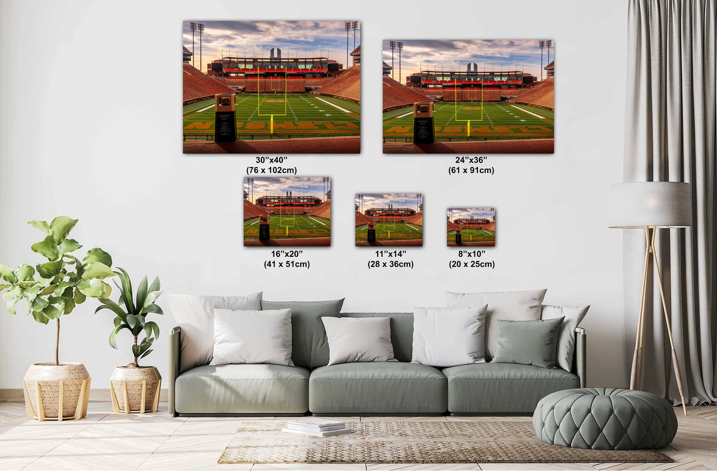 Clemson Tigers Stadium: Iconic Clemson Memorial Stadium Wall Art South Carolina Football Metal Acrylic Print Clemson Tigers Hometown