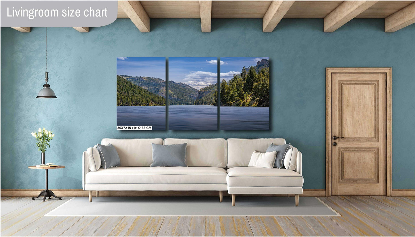 Montana's Scenic Heart: Gates of the Mountains and Missouri River Wall Art Metal Aluminum Print Helena National Forest Montana Landscape