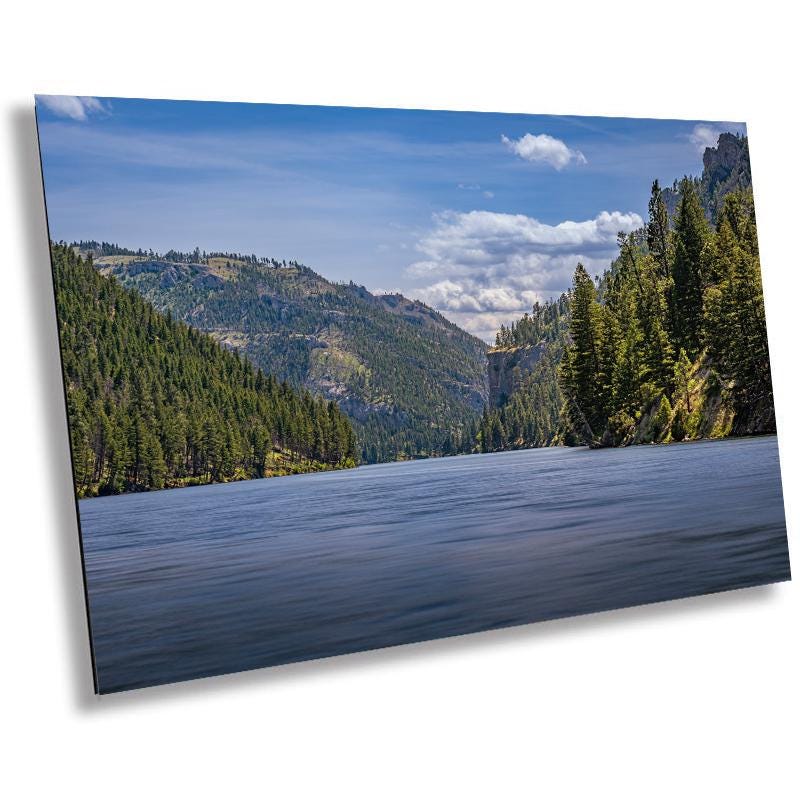 Montana's Scenic Heart: Gates of the Mountains and Missouri River Wall Art Metal Aluminum Print Helena National Forest Montana Landscape