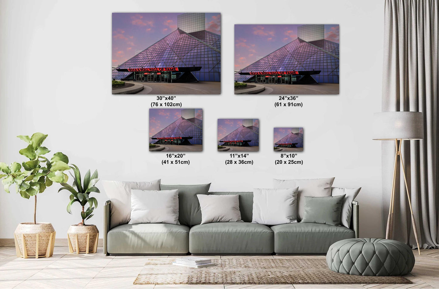 Cleveland Rocks: The Rock and Roll Hall of Fame Museum Print Cleveland, Ohio Glass Pyramid Wall Art Photography Acrylic/Metal/Canvas