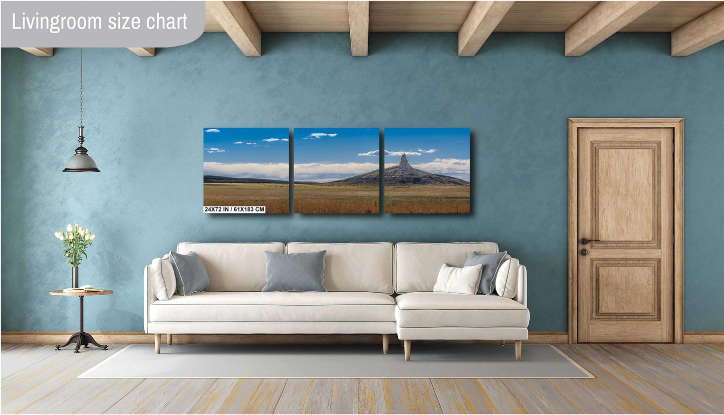 Nebraska Rock: Chimney Rock Wall Art Print National Monument Nebraska Historical Site - Metal/Acrylic/Aluminum/Canvas