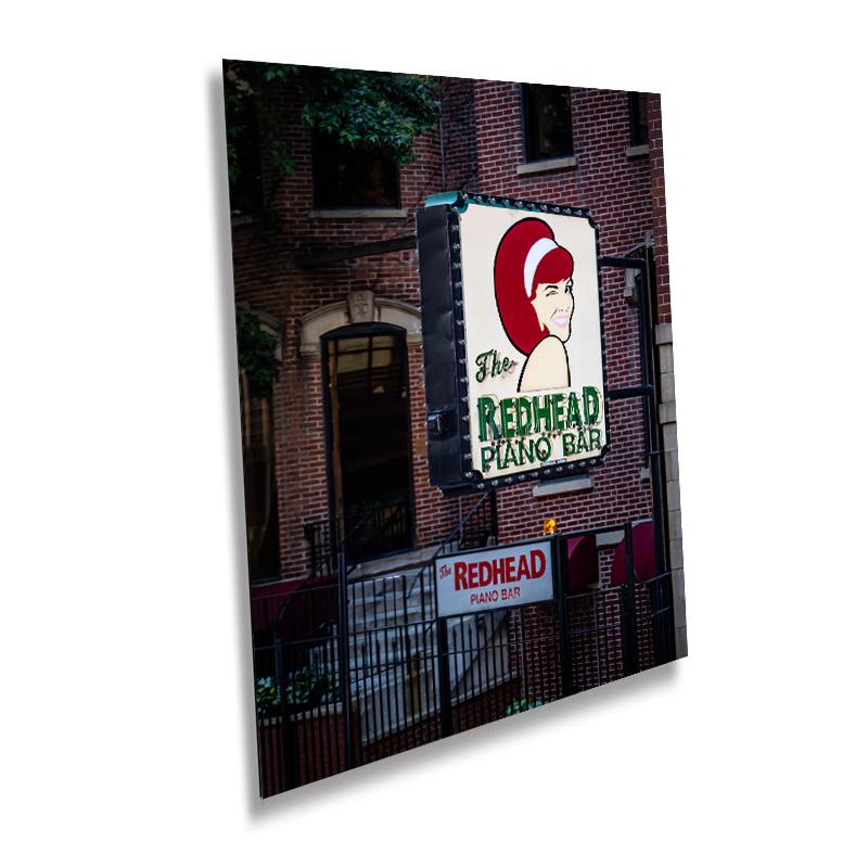 Chicago's Redhead Piano Bar: Iconic Sign Print Wall Art Classic Chicago Nightlife Illinois Portrait Metal/Canvas/Acrylic