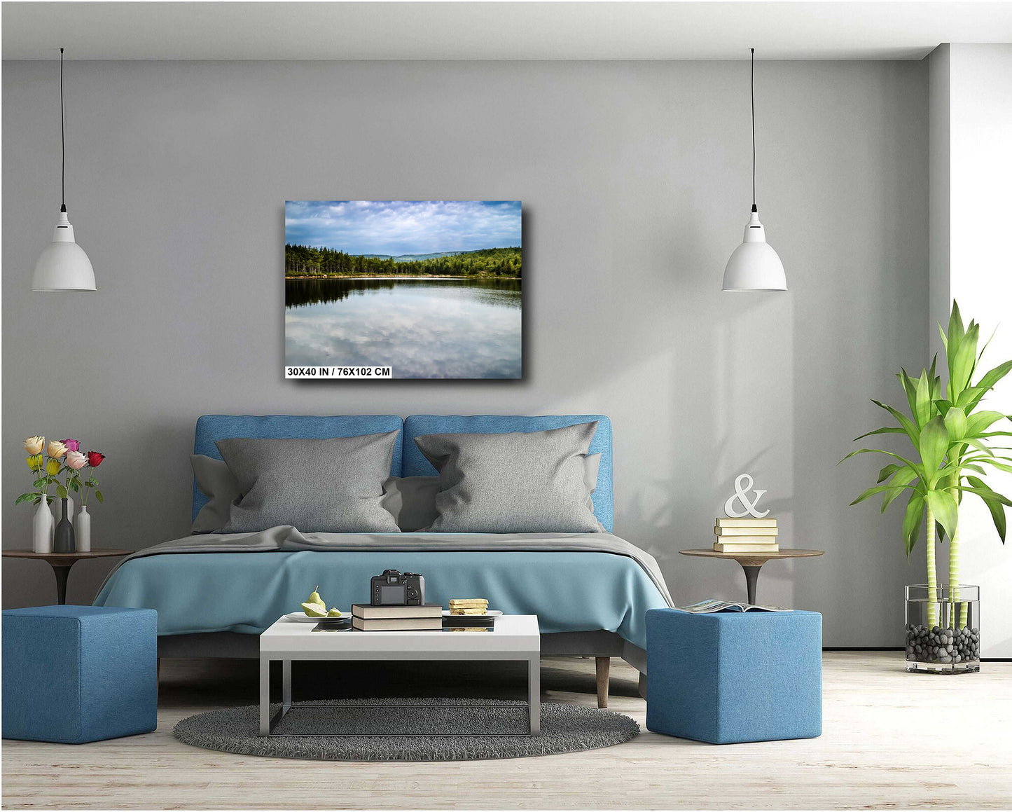 Acadia’s Secret Haven: Bowl Lake in Acadia National Park Maine Wall Art Metal Aluminum Print The Bowl Trail Landscape