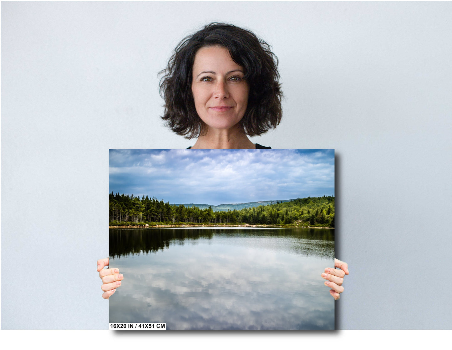 Acadia’s Secret Haven: Bowl Lake in Acadia National Park Maine Wall Art Metal Aluminum Print The Bowl Trail Landscape