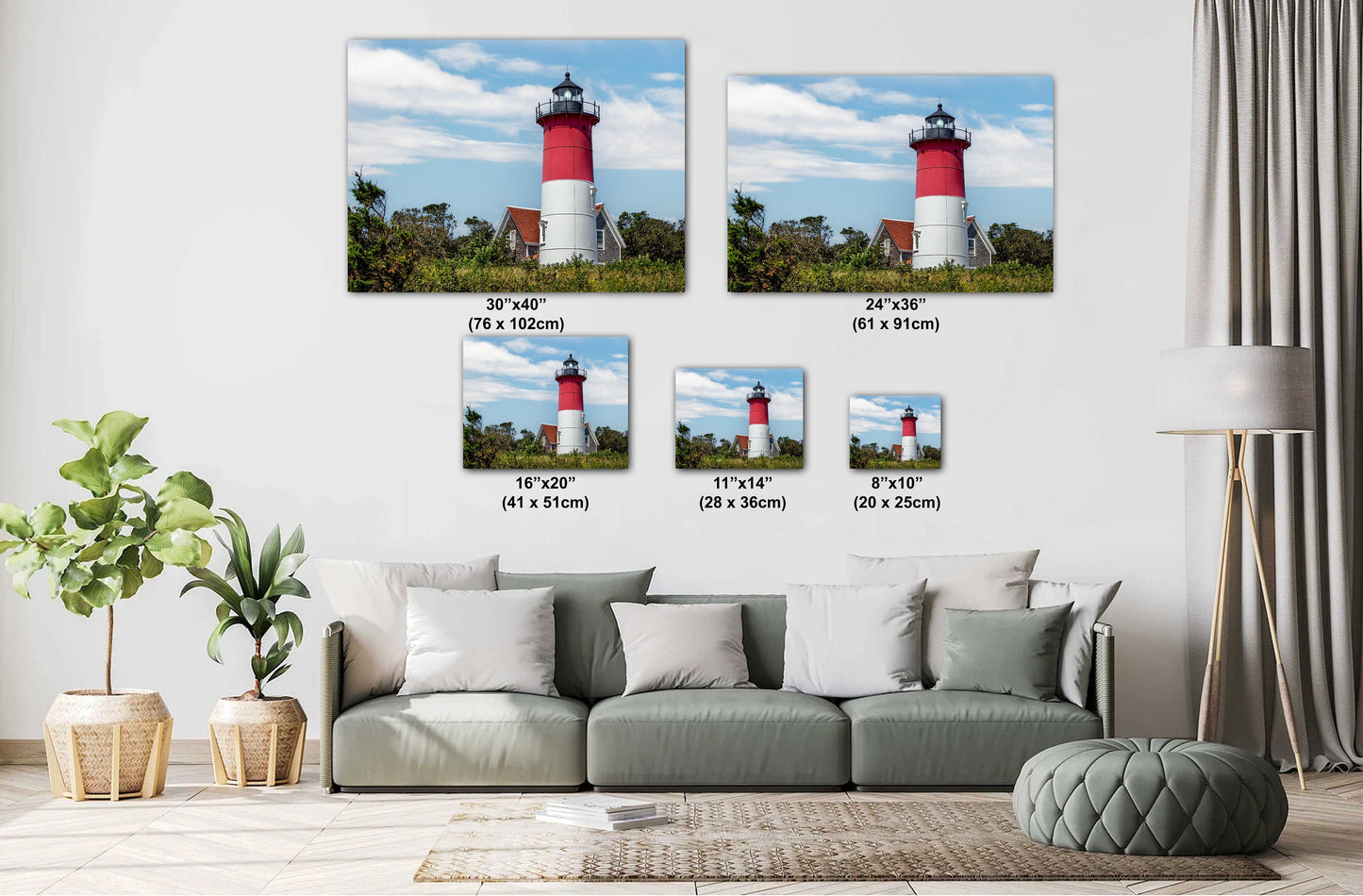 Cape Cod Guiding Light: Nauset Lighthouse, Massachusetts Cape Cod National Seashore Metal Aluminum Print Wall Art Nautical Landscape