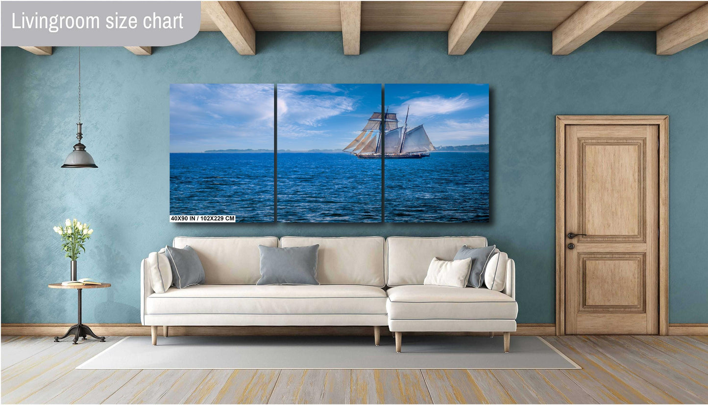 Sailing Past Martha’s Vineyard: Sailboat off Cape Cod's Coast Massachusetts Metal Aluminum Print Wall Art Seascape Photography