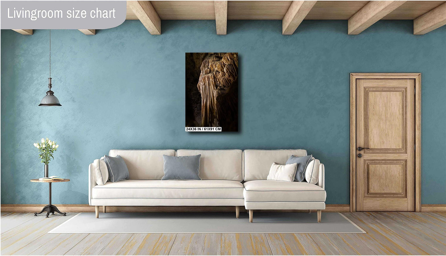 Underground Beauty: Print Carlsbad Caverns National Park in New Mexico Cave Formations Wonders Wall Art Aluminum/Acrylic/Metal/Canvas