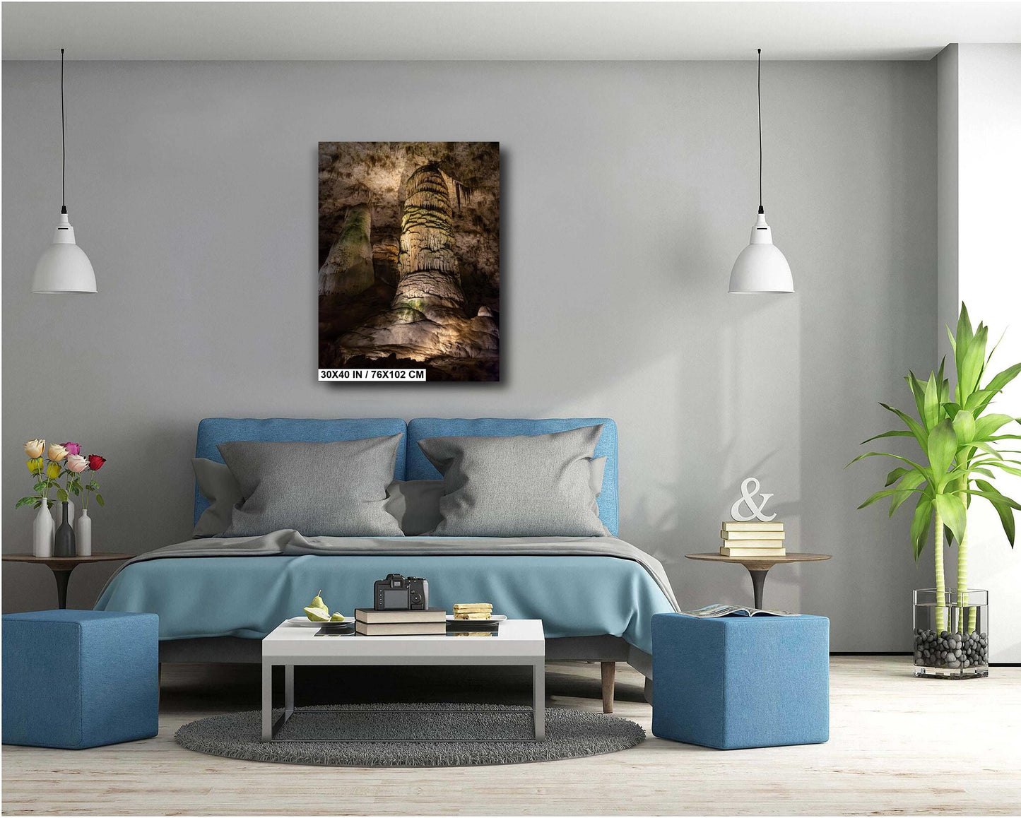 Cave Sculptures: Wall Art Print The Natural Art of Carlsbad Caverns National Park New Mexico Cave Formations Aluminum/Acrylic/Metal/Canvas