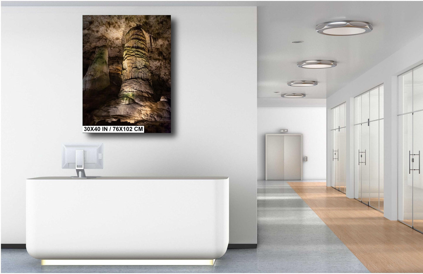 Cave Sculptures: Wall Art Print The Natural Art of Carlsbad Caverns National Park New Mexico Cave Formations Aluminum/Acrylic/Metal/Canvas