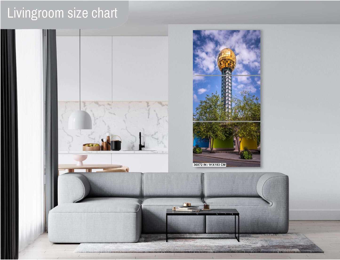 Sunsphere Sky High Marvel: Knoxville World's Fair Park Wall Art Metal Aluminum Print Tennessee Historical Landmark