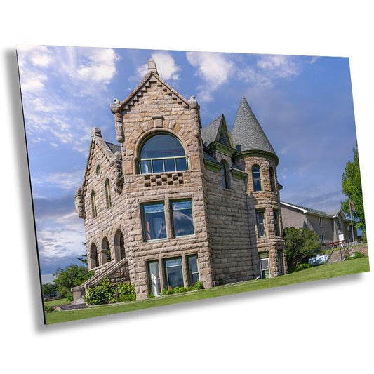 Castle Museum and Carriage House: White Sulphur Springs, Montana Historic Architecture Metal Acrylic Print Home Decor Castle Photography