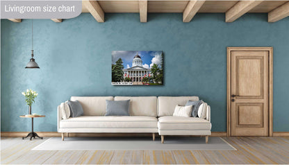 Maine State House Wall Art – Augusta Maine Landmark Photography | Patriotic Home Decor