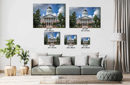 Maine State House Wall Art – Augusta Maine Landmark Photography | Patriotic Home Decor