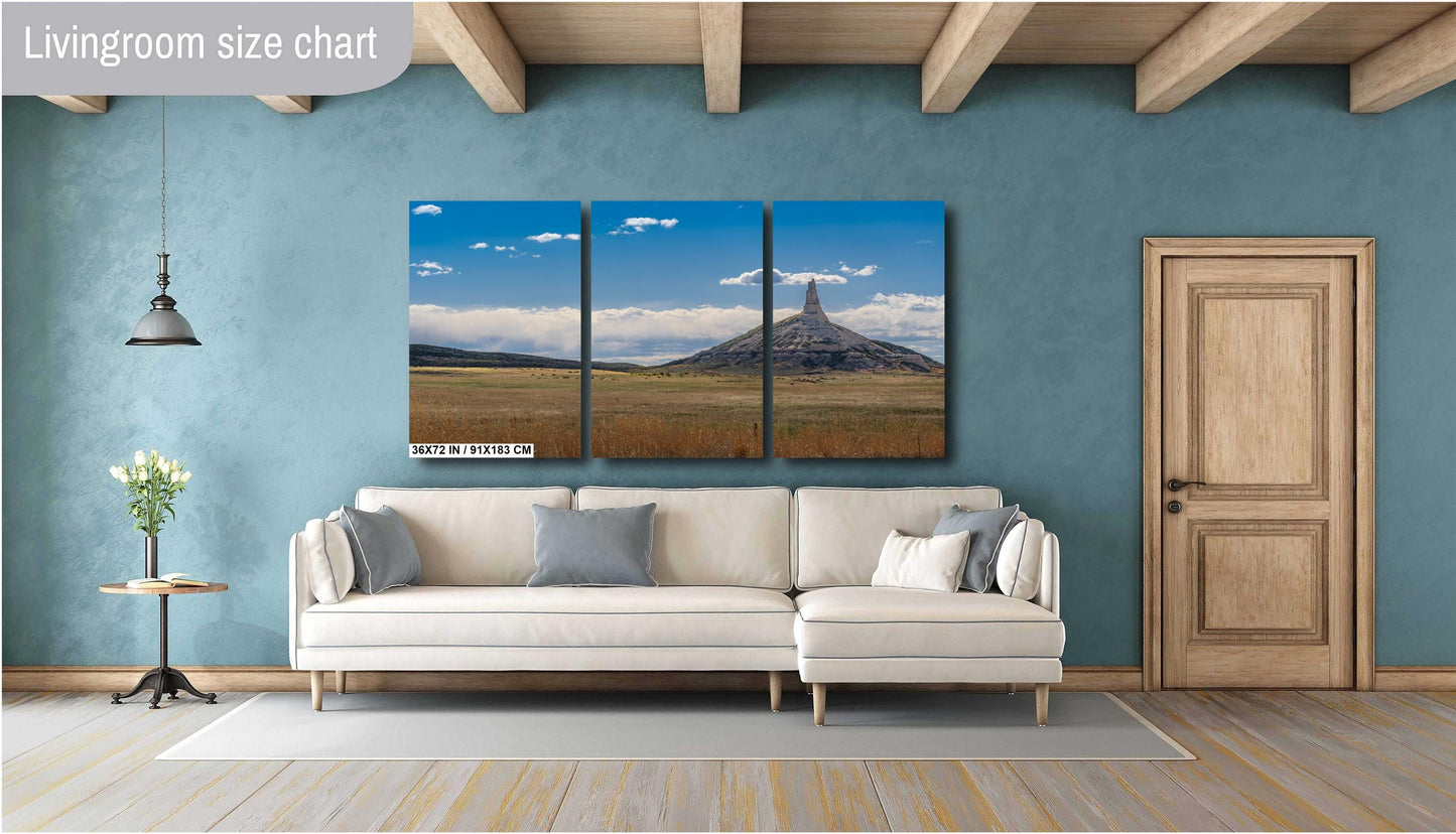 Nebraska Rock: Chimney Rock Wall Art Print National Monument Nebraska Historical Site - Metal/Acrylic/Aluminum/Canvas