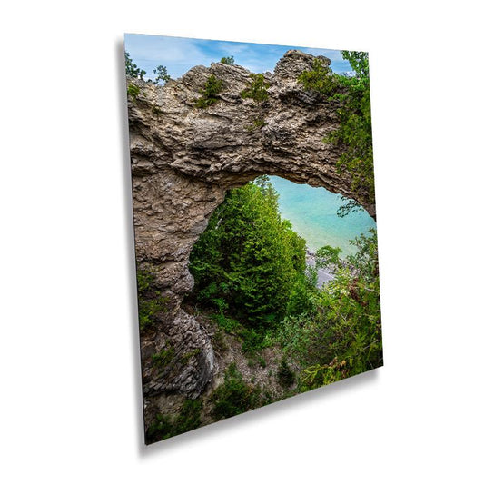 Mackinac's Arch: Mackinac Island's Arch Rock Wall Art Print Famous Geological Formation Michigan Photography Metal/Aluminum/Acrylic/Canvas