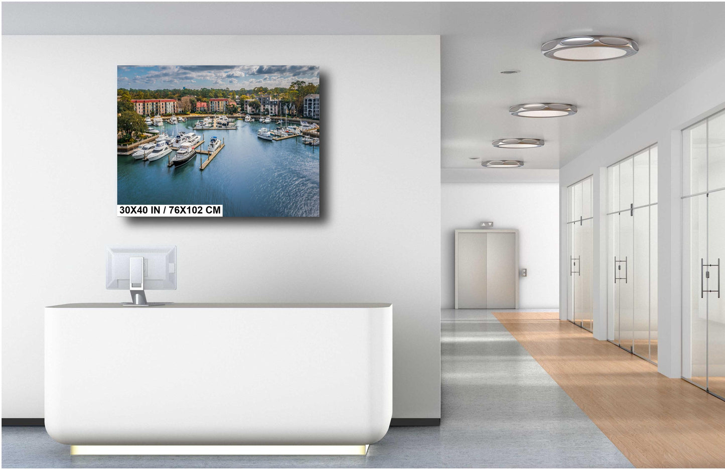 Harbour Town View From Hilton Head Lighthouse: Print Wall Art Hilton Head Island South Carolina Photography Metal/Acrylic/Aluminum/Canvas