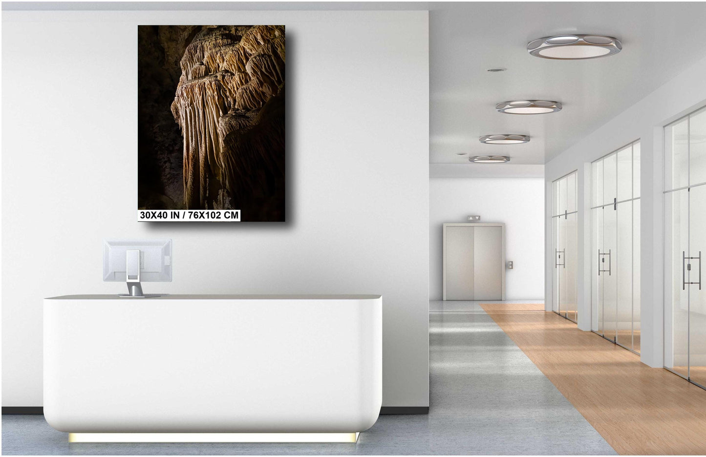 Underground Beauty: Print Carlsbad Caverns National Park in New Mexico Cave Formations Wonders Wall Art Aluminum/Acrylic/Metal/Canvas