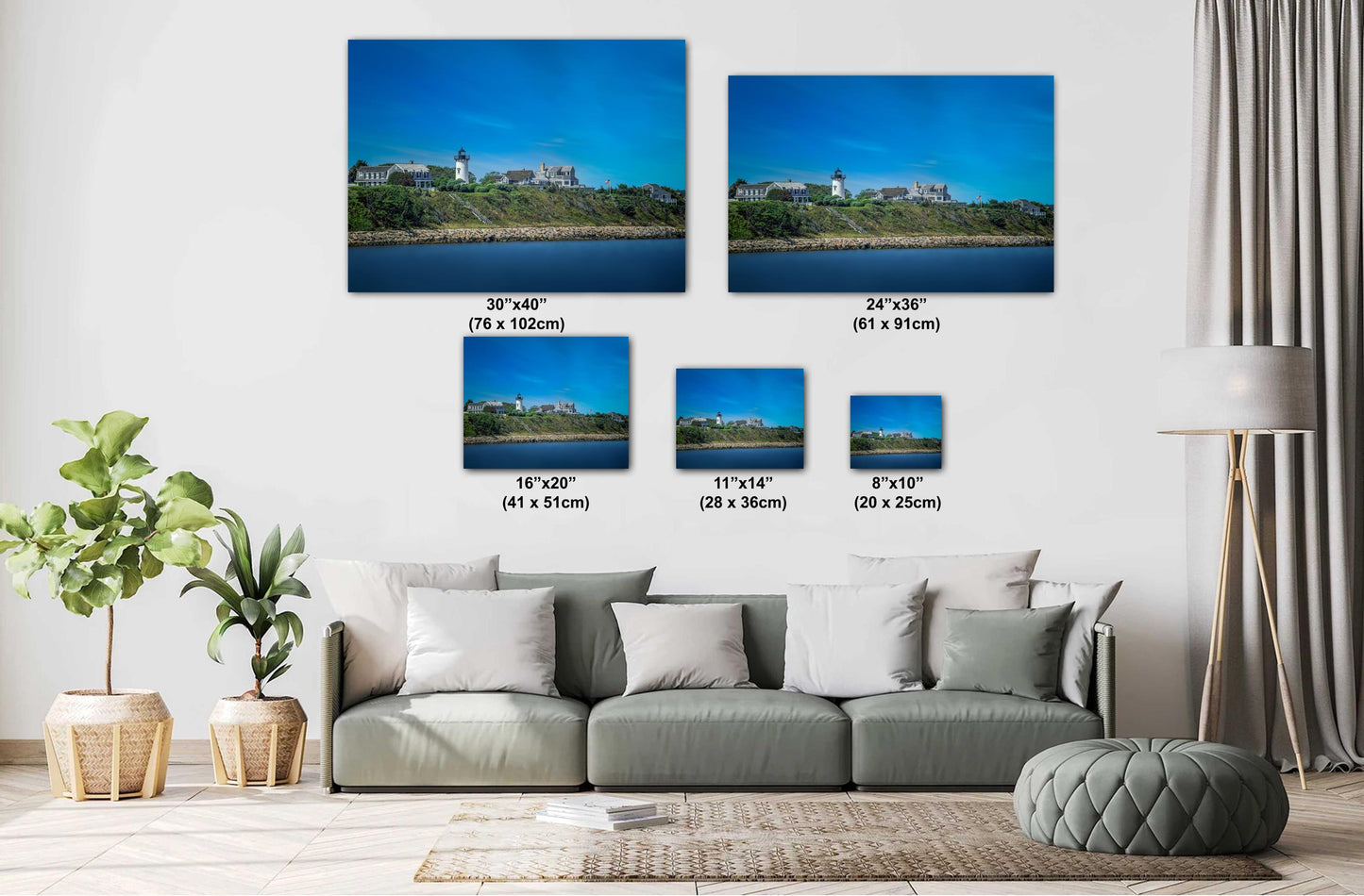 Cape Cod’s Highland Light: Wall Art Print Scenic Overlook of Cape Cod’s Lighthouse Truro Massachusetts Acrylic/Metal/Canvas