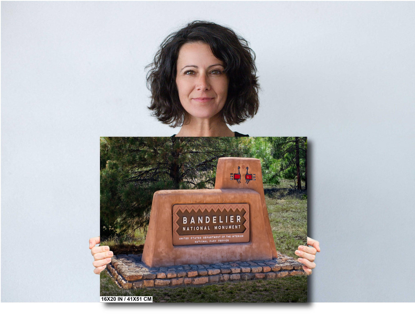 Welcome to Bandelier: Bandelier National Monument Welcome Sign Print Wall Art Los Alamos New Mexico Photography Aluminum/Metal/Canvas