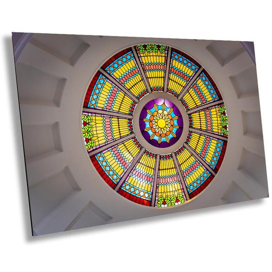 Old Florida Capitol Dome: Print Wall Art Inside Looking Up Shot Historic Dome Interior Tallahassee Metal/Acrylic/Aluminum/Canvas Home Decor