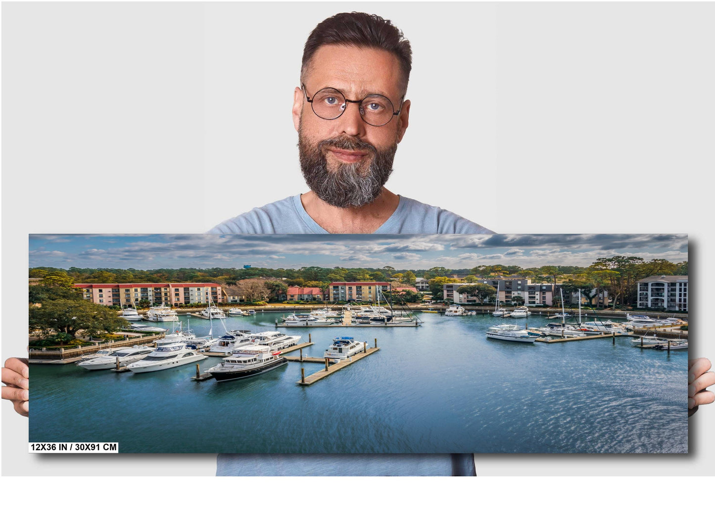 Harbour Town View From Hilton Head Lighthouse: Print Wall Art Hilton Head Island South Carolina Photography Metal/Acrylic/Aluminum/Canvas